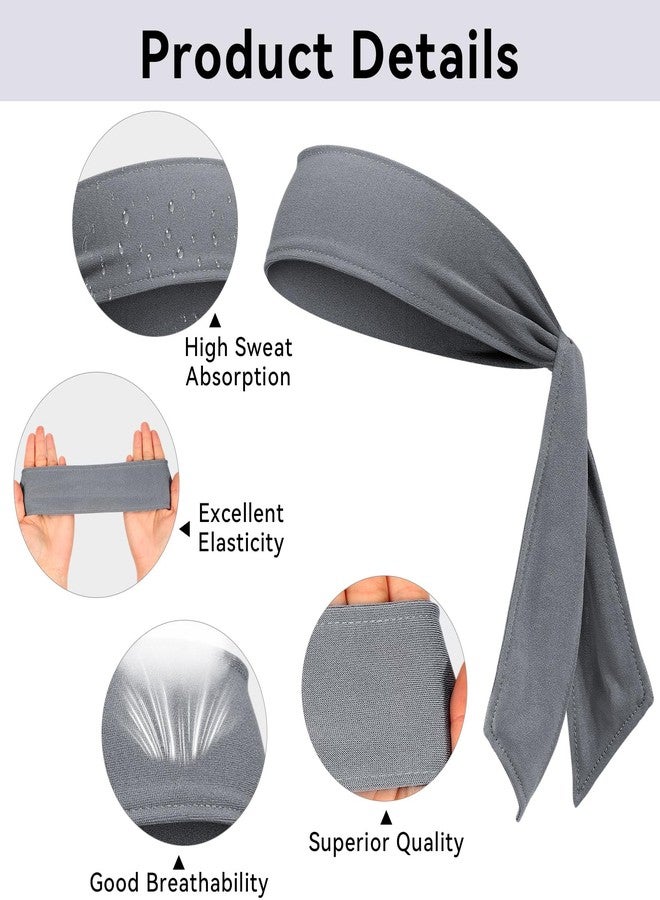 JOLYEAK 6 Pcs Head Tie Headbands,Ninja Headband,Tie Up Sweatband for Yoga Tennis Basketball, Running, Workout Athletics - Image 5
